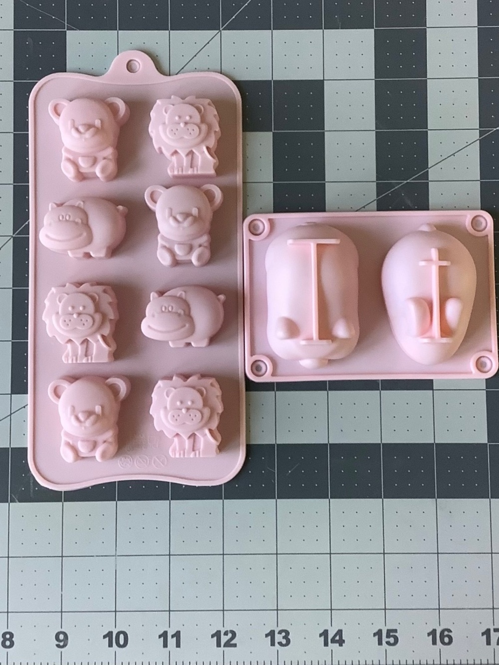 2 Silicone Candy & Chocolate Molds | Animal & Character Shapes | Baking Decor